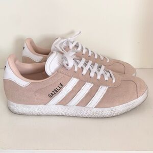 Adidas peach suede gazelle low top sambas sneakers